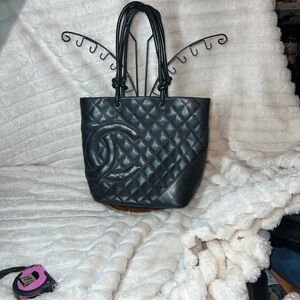 🖤 CHANEL Black Caviar Leather CC Tote – Authenticated 🖤